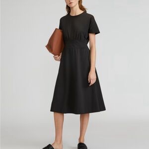 NWT Everlane black cotton waisted dress